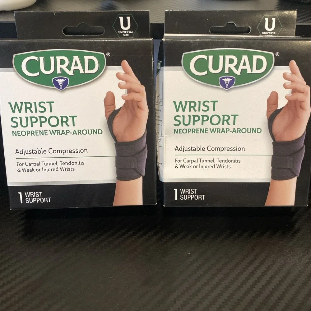 2x Curad Performance Series Wrist Support Neoprene New Box